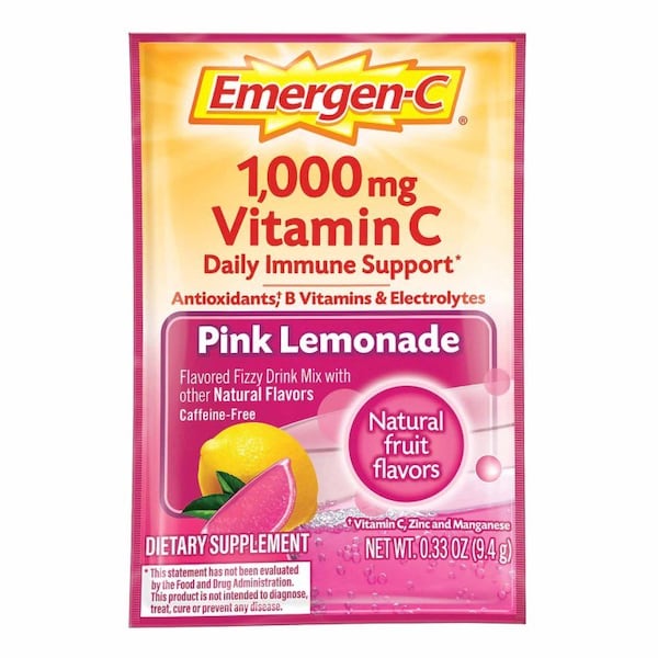 Emergen-C Daily Immune Support Oral Supplement Pink Lemonade Flavor Powder 0.30 oz. Individual Packet, 30PK 07631430204 - main